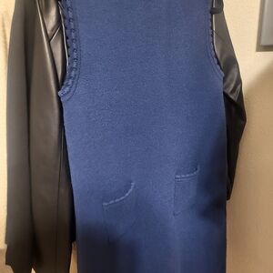 Lost + Wander Navy Knit Jumper Dress